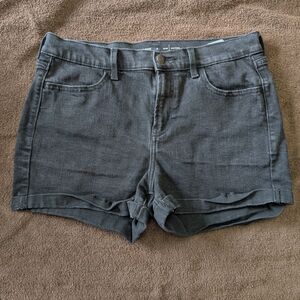 Old Navy Gray Jean Shorts Rolled Cuff